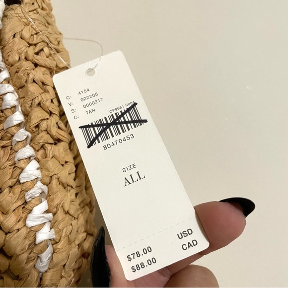 Anthropologie Striped Raffia Shoulder Bag - Picture 7 of 12